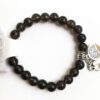 Smoky Quartz / Smokey Quartz Natural Stone Bracelet with Buddha, Om and Tree of Life Charms VTrendz