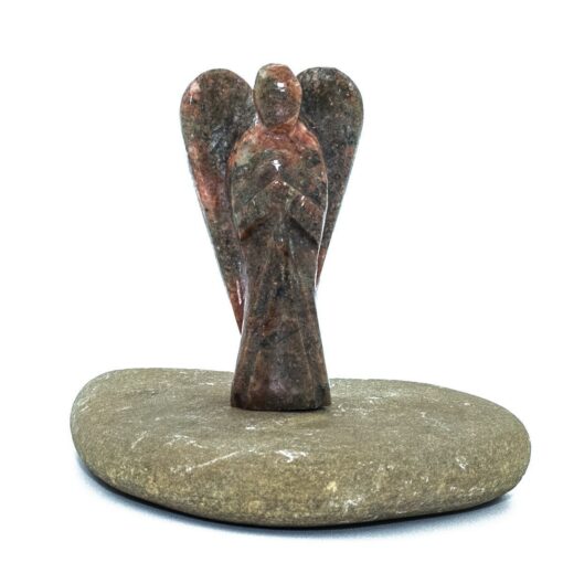 Unakite Crystal Guardian Angel Protection Pocket Angel, Approx. 2-3 Inch