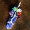 Lapis Lazuli with 7- Chakra Tree of Life Wire Wrapped Pendant necklace, 7 Chakra necklace, tree of life necklace VTrendz