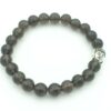 Smoky Quartz / Smokey Quartz Natural Stone Bracelet with Buddha, Om and Tree of Life Charms VTrendz