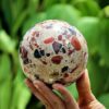 Conglomerate Jasper Sphere Natural Stone For Healing Stone for Creativity, Intuition & Protection, Meditation Crystal Healing Grid Reiki Metaphysical Energy VTrendz