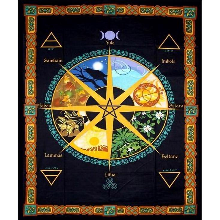 Pagan Calendar Tapestry 84" x 54"