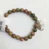Unakite Stone Bracelet Natural Stone Beads Yoga Beads Charm Bracelet 8 mm VTrendz