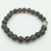 Smoky Quartz / Smokey Quartz Natural Stone Bracelet with Buddha, Om and Tree of Life Charms VTrendz