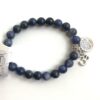 Lapis Lazuli Stone Beads Natural Stone Bracelet Prayer Beads 8 mm VTrendz