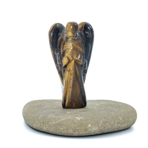 Tiger Eye Crystal Guardian Angel Protection Pocket Angel, Approx. 2-3 Inch