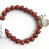 Red Jasper Natural Stone Bracelet Prayer Beads Meditation, Balancing energy, Positivity 8 mm Beads VTrendz
