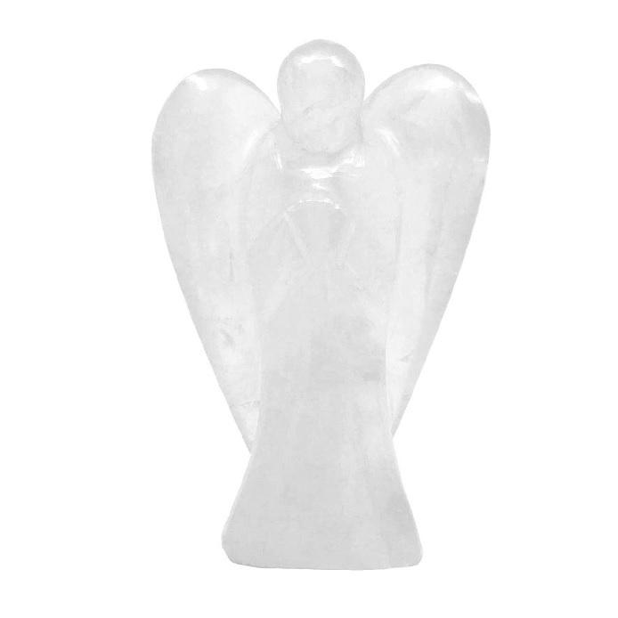 Clear Quartz Crystal Guardian Angel Protection Pocket Angel, Approx. 2-3 Inch