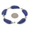 Lapis Lazuli Crystal Guardian Angel Wing Shaped Crystal Pendant Necklace for Balancing Energy VTrendz
