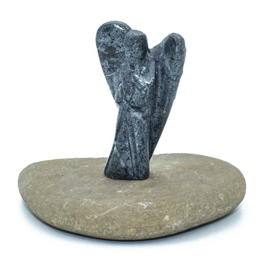 Hematite Crystal Guardian Angel Protection Pocket Angel, Approx. 2-3 Inch