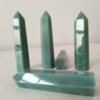 Green Jade Obelisk Tower Jumbo Healing Wand Spirit Stone 8 Faceted Pointed Obelisk Tower Healing Reiki Wand Metaphysical Balance Energy Approx. 3 - 4 inches tall