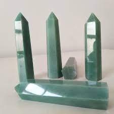 Green Jade Obelisk Tower Jumbo Healing Wand Spirit Stone 8 Faceted Pointed Obelisk Tower Healing Reiki Wand Metaphysical Balance Energy Approx. 3 - 4 inches tall