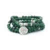 Malachite 108 Mala 6 mm Beads Bracelet Mala Prayer Beads OM Charm Meditation Necklace VTrendz