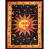 Sun Moon Yellow Black and Red Tapestry 84" x 54" VTrendz