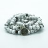 White Turquoise 108 Rosary 6 & 8mm Stone Beads Necklace / Bracelet Natural Stone VTrendz