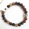 Sardonyx Beads Natural Stone Bracelet with Tree of Life, Om, Buddha Charms Prayer Beads 8 mm VTrendz