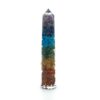 7-Chakra Orgone Tower Point with Natural Crystal Stones Metaphysical Balance Energy VTrendz