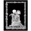 Skull Skeletons Love Kissing Skeleton Tapestry 84" x 54" VTrendz