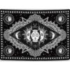Sun Split & Moon Black and White Tapestry 84" x 54" VTrendz