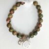 Unakite Stone Bracelet Natural Stone Beads Yoga Beads Charm Bracelet 8 mm VTrendz