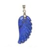 Lapis Lazuli Crystal Guardian Angel Wing Shaped Crystal Pendant Necklace for Balancing Energy VTrendz