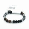 Triple Protection Natural Stone Crystal Bracelet, Tiger Eye, Hematite, Obsidian, 8mm Beads, Energy Balancing, Reiki Healing, Positivity VTrendz