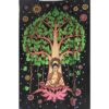 Buddha Bodhi Tree Tapestry Wall Hanging Handmade Cotton Tapestry 84" x 54" inch VTrendz
