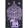 Tree of life With Elephant Tie dye Base Poster Wall Hanging Handmade Cotton Tapestry 40"x30" inch VTrendz