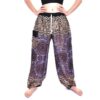 Brown and Grey Color Printed Thai harem pants Draw string with single pocket 100% Rayon VTrendz