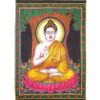 Lord Buddha with Gyan Mudra Poster Wall Hanging Handmade Cotton Tapestry 40"x30" inch VTrendz