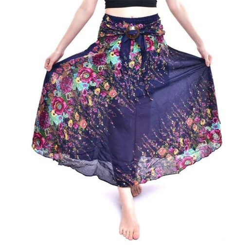 Skirt / Dress Coconut Buckle Long Comfy Skirt with Elastic Stretch and Adjustable Tie