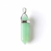 Green Aventurine Bullet Shaped Pendant Necklace for Relaxation, Positivity, and Balancing Energy VTrendz