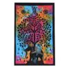 Tree of life With Elephant Tie dye Base Poster Wall Hanging Handmade Cotton Tapestry 40"x30" inch