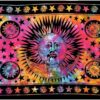 Sleeping Moon Tie dye Poster Wall Hanging Handmade Cotton Tapestry 40"x30" inch Both Horizontal and vertical Hang Options VTrendz