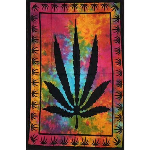 Big Leaf Poster Wall Hanging Handmade Cotton Tapestry 40"x30" inch