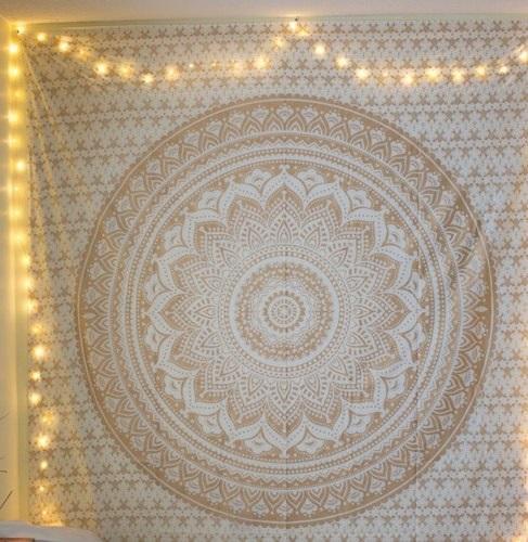 Mandala GUMBAD 3 variations Wall Hanging Handmade Cotton Tapestry 84"x54" inch - Image 3