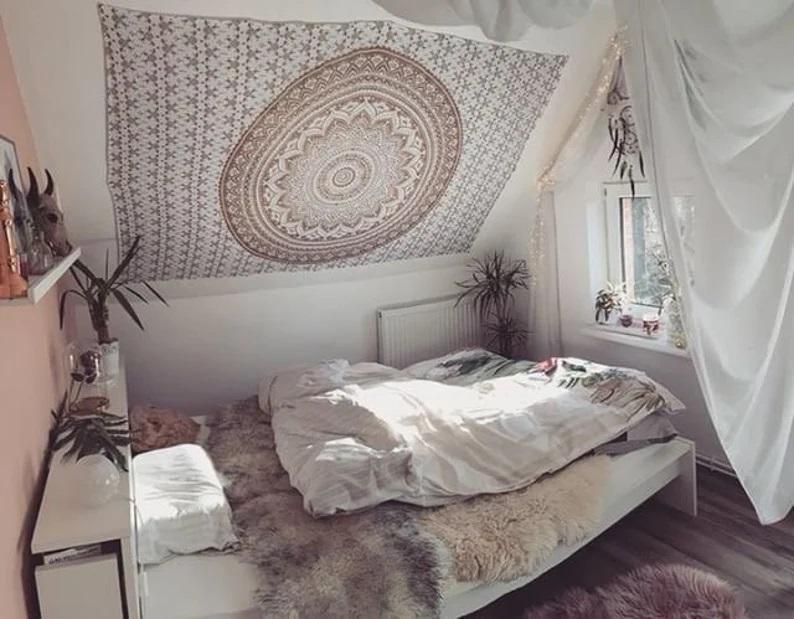 Mandala GUMBAD 3 variations Wall Hanging Handmade Cotton Tapestry 84"x54" inch