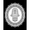 Hamsa Hand Mandala with Lotus Tapestry 84" x 54" VTrendz