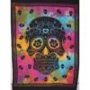 Sugar Skull Day of Dead Mini Skull Tie dye Poster Wall Hanging Handmade Cotton Tapestry 40"x30" inch VTrendz