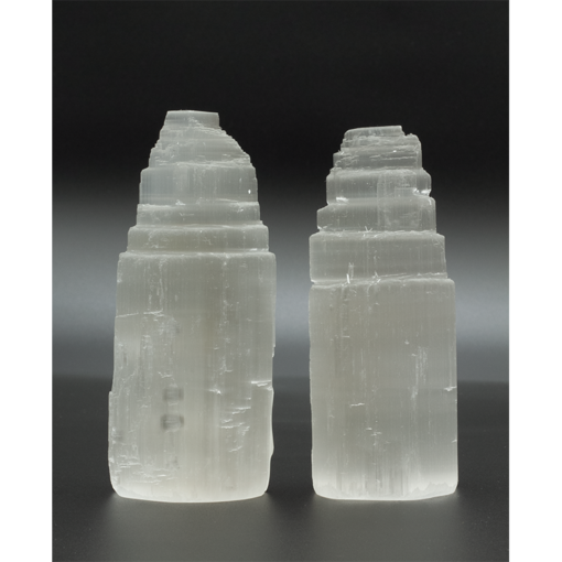 Selenite Skyscraper Tower Transmutation, Positivity, Charging, Cleansing, Releases Negative Energy 6-10 cm