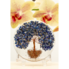 Orgone Coaster / Disc / Plate with Natural Stone Tree of Life Lapis Lazuli 3.5" inch diameter VTrendz