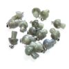 Labradorite Mushroom Carved Pendant Necklace Natural Crystals For Energy Balancing, Meditation, Reiki, Healing Approx. 2cm Pendant VTrendz