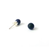 Blue Goldstone 10mm Round Natural Crystal Studs Earrings VTrendz