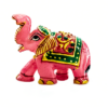 Rose Quartz Elephant Carved Statue Handmade Natural Crystals for Positivity and Energy Balancing Symbol of Goodluck, Strength, Protection, Wisdom, Power, and Integrity Approx. 6-7 cm or 2.5-3 inches VTrendz