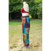 Unisex Boho Plain Pleated Multi Color Patch Pant With Elastic Bottom - VTrendz.net
