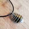 Cage with Tiger Eye Pendant Necklace Natural Crystals For Energy Balancing, Meditation, Reiki, Healing Approx. 2cm Pendant VTrendz