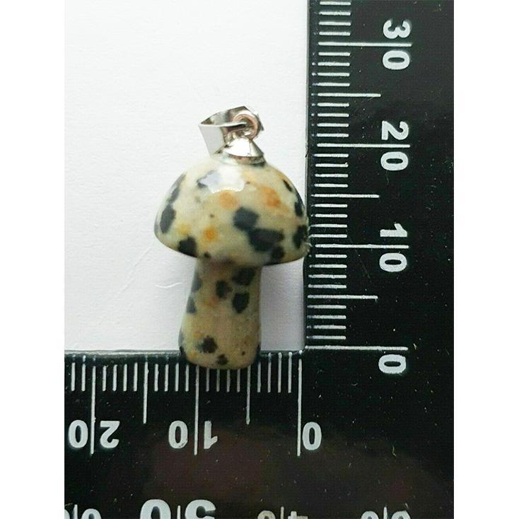 Dalmatian Jasper Mushroom Carved Pendant Necklace Natural Crystals For Energy Balancing, Meditation, Reiki, Healing Approx. 2cm Pendant - Image 2