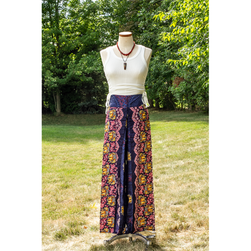 Open Leg Thai Palazzo Pant Flower Print Rayon Comfy & Trendy  One Size Fits Most 100% Rayon