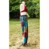 Unisex Boho Plain Pleated Multi Color Patch Pant With Elastic Bottom - VTrendz.net