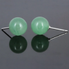Green Aventurine 10mm Round Natural Crystal Studs Earrings VTrendz